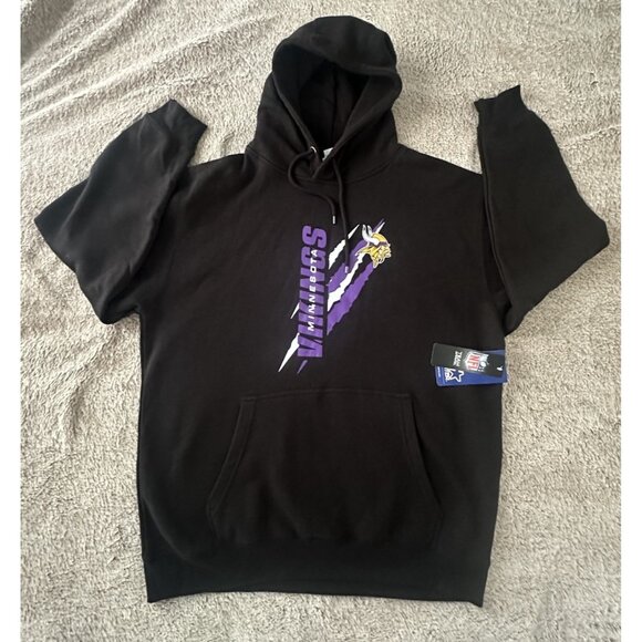 Starter NFL Official Minnesota Vikings Hoodie Black Men Size XL New - Picture 3 of 11